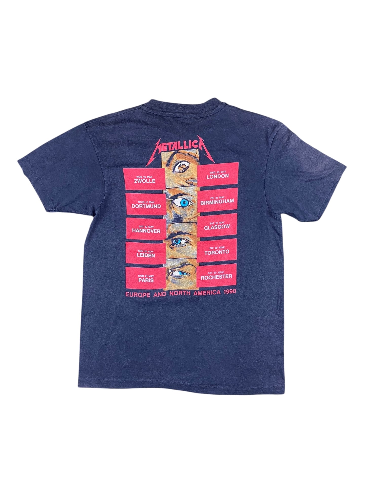 Metallica 1990 tour tee